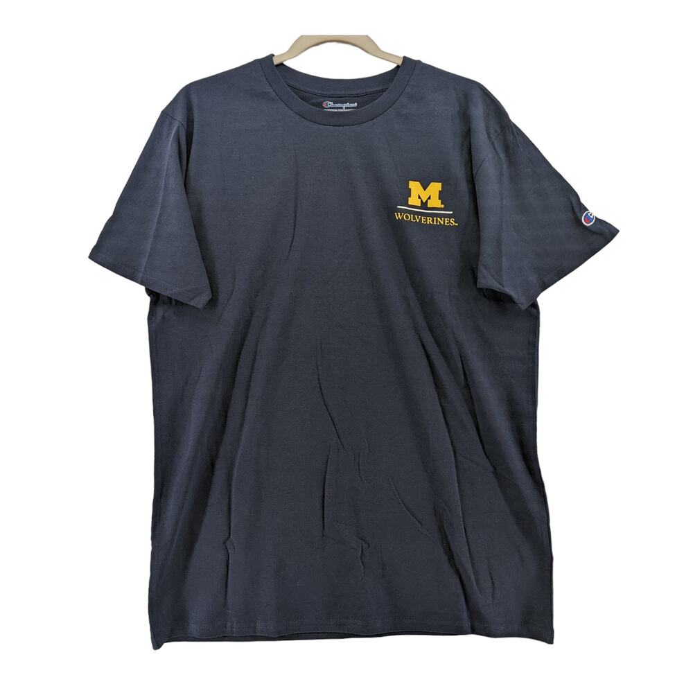 Champion Michigan Wolverines Tee‎ M Navy Men University of Michigan College NCAA